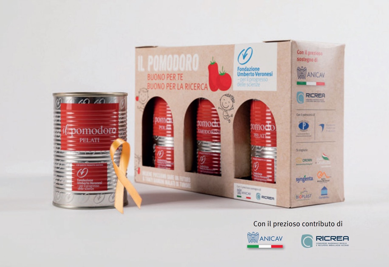 Confezione conserva di pomodoro per la ricerca