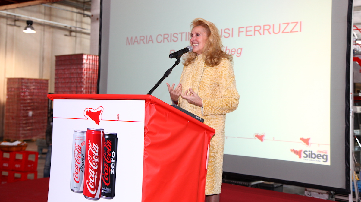 Maria Cristina Busi Ferruzzi, presidente di Sibeg di Catania, imbottigliatrice di Coca-Cola