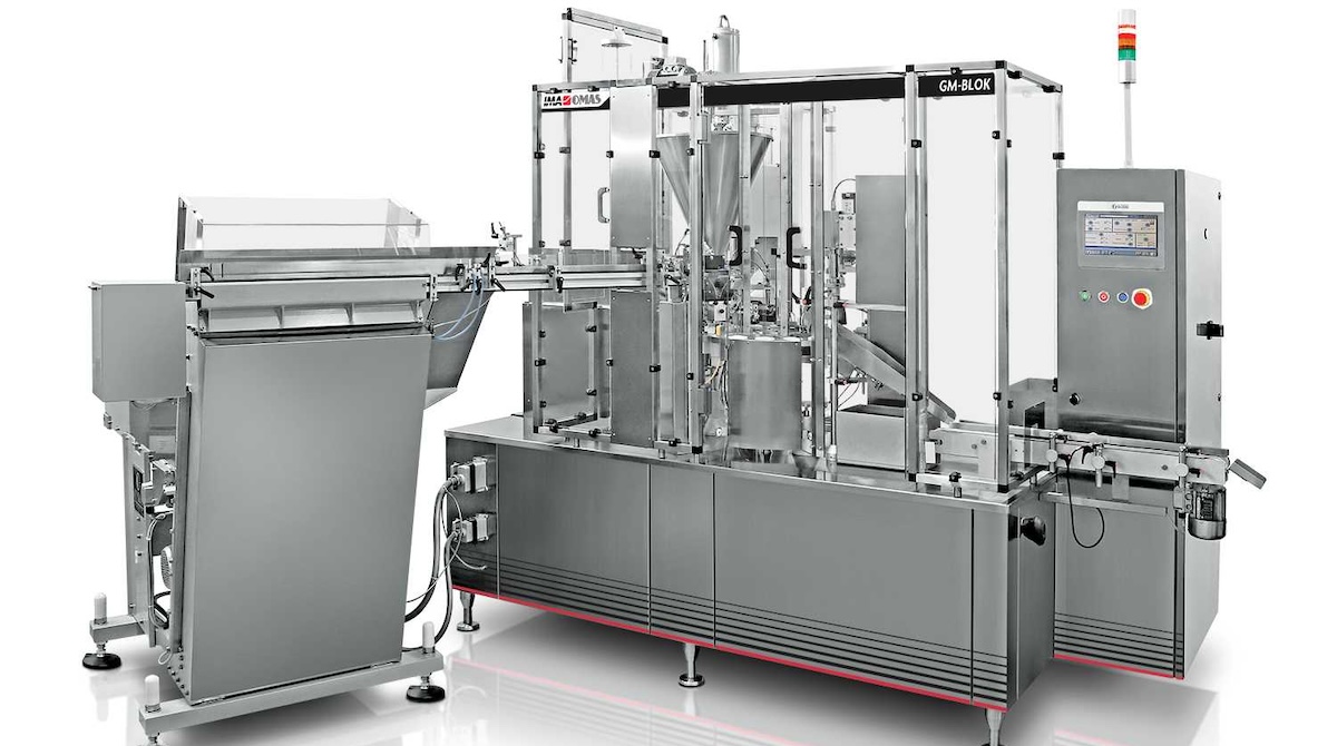GM Block OMAS Tecnosistemi Gruppo IMA cosmetics packaging machine for mascara