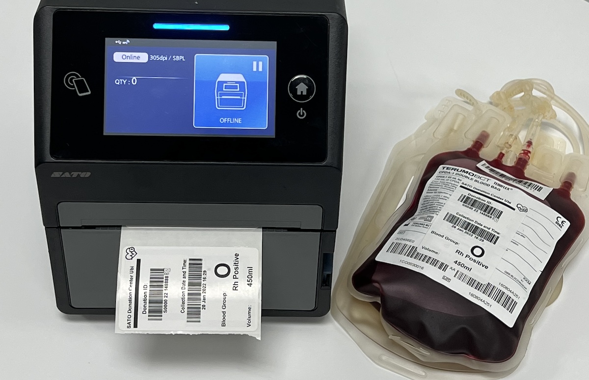 Sacche di sangue con stampante PJM