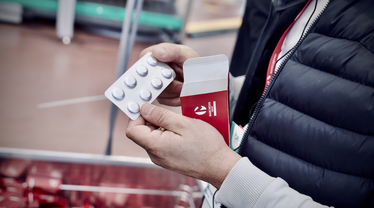 Marchesini Group finished blisters with 60% reduction of cross-permeation and containing over 75% aluminum ready for recycling